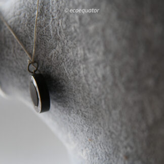 Handmade  Silver and Wood Pendant